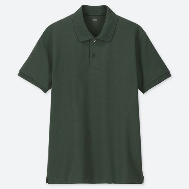 Áo thun polo UNIQLO nam - Màu xanh lá