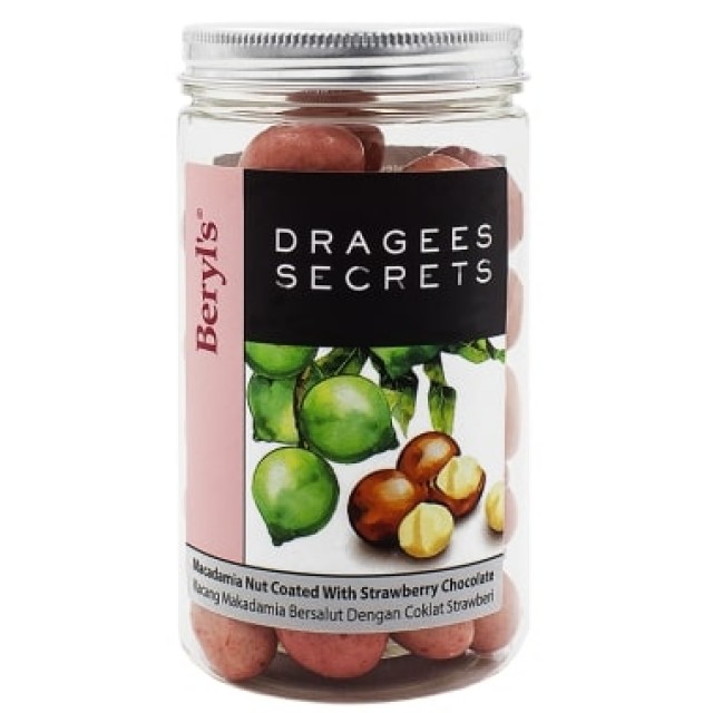Beryl's Chocolate Hạt Macadamia phủ socola dâu Hộp 180gr