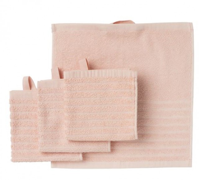 Set 4 khăn mặt IKEA Vagsjon màu hồng khổ 30x30 