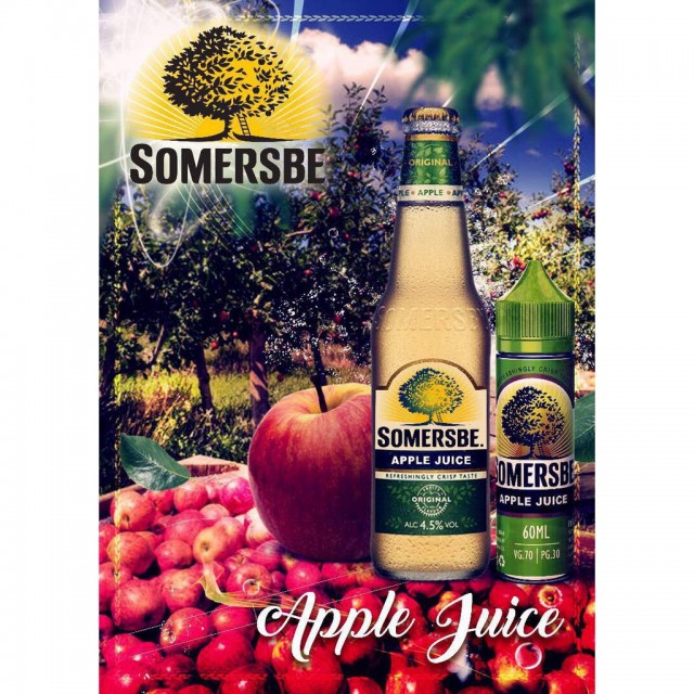 Tinh dầu VAPE Somersbe Garden PREMIUM 60ml Apple E-Juice - Malaysia