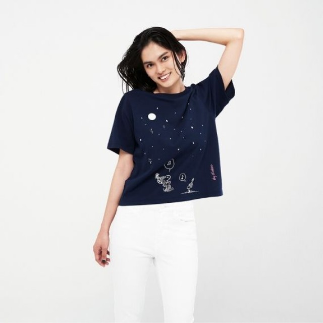 Áo thun nữ cổ tròn Uniqlo Peanuts UT Graphic 