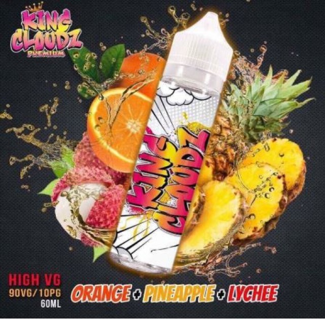 Tinh dầu E-juice King Cloudz Premium Ice Freeze High VG Orange Pineapple Lychee