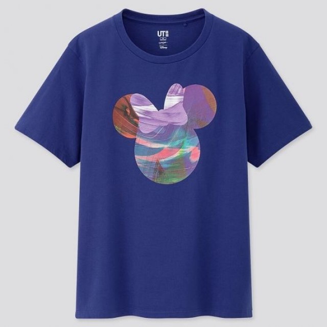 Áo thun nữ cổ tròn Uniqlo chuột Mickey Art UT Kate Gibb 
