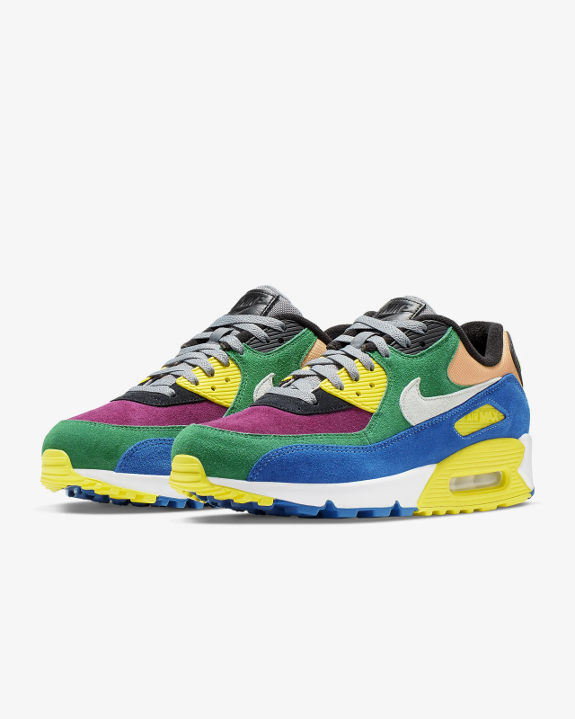 Giày thời trang nam Nike Air Max 90 - Blue/Yellow/Green/White 