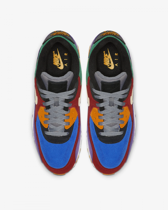 Giày thời trang nam Nike Air Max 90 - Purple/Orange/Red/White 