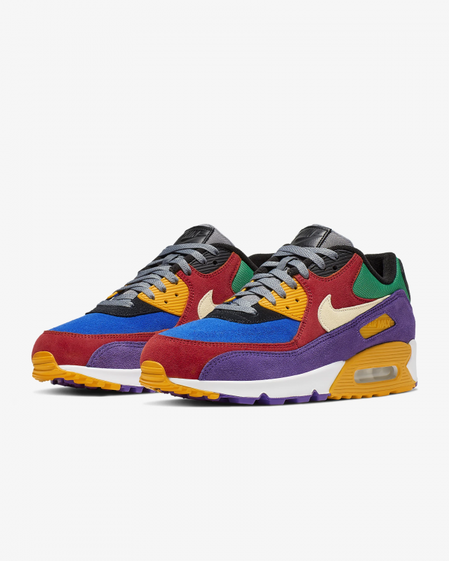 Giày thời trang nam Nike Air Max 90 - Purple/Orange/Red/White 