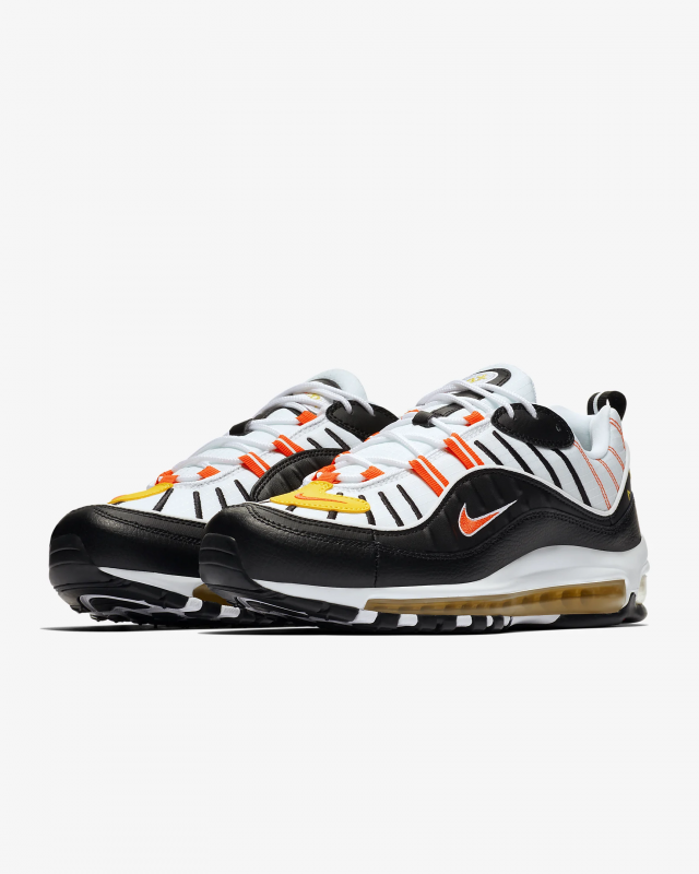 Giày thời trang nam Nike Air Max 98 - Black/White/Orange 