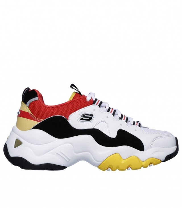 Giày thể thao nữ SKECHERS D'Lites 3 x One Piece White/Black/Red/Yellow