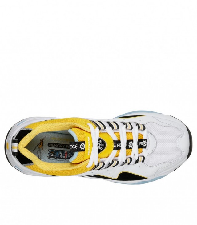 Giày thể thao nữ SKECHERS D'Lites 3 x One Piece White/Black/Blue/Yellow 