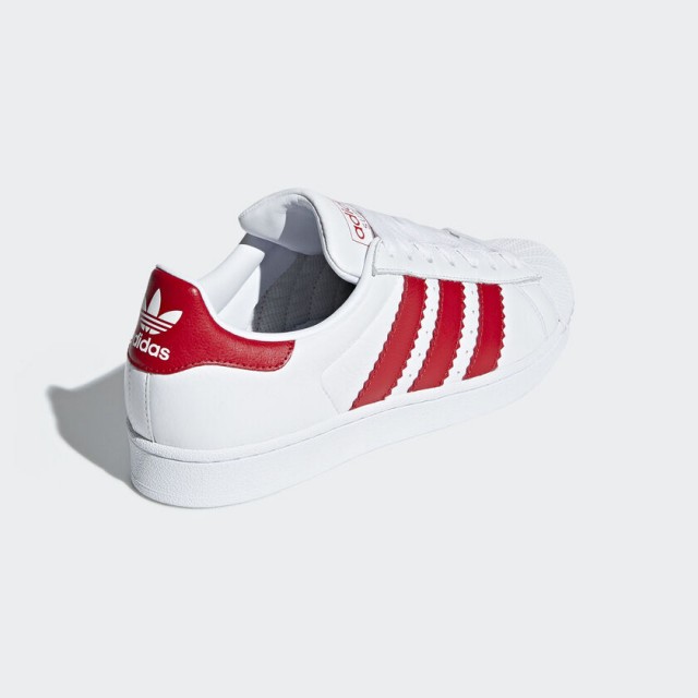 Giày thời trang nam Adidas Superstar White/Red 