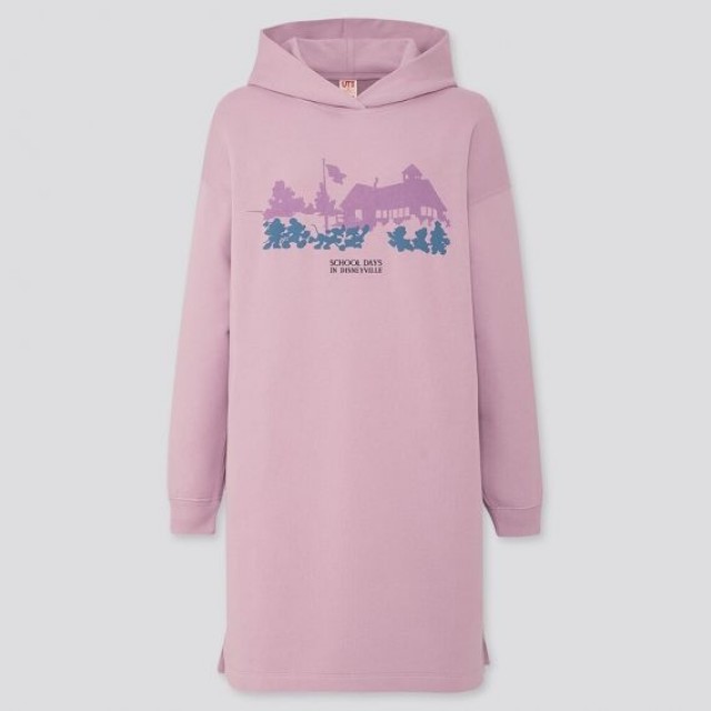 Đầm hoodie nữ tay dài Uniqlo DISNEY STORIES 