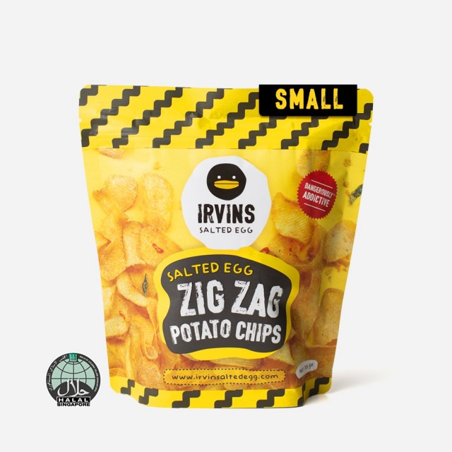 Khoai tây trứng muối Zig Zag 105g IRVINS - Small Salted Egg Zig Zag Potato Chips