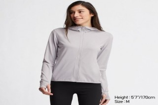 Áo chống nắng thun lạnh UNIQLO nữ - Màu xám