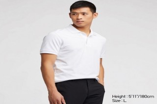 Áo thun polo UNIQLO nam - Màu trắng