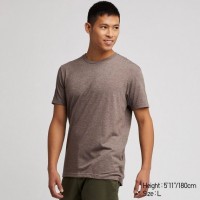 Áo thun T-shirt nam cổ tròn Uniqlo màu nâu 