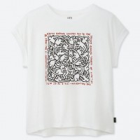 Áo thun nữ cổ tròn Uniqlo Keith Haring Party of Life UT 