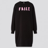 Áo đầm nữ dài Uniqlo WOMEN Urban Walls Sweat Long Sleeve Dress 