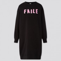 Áo đầm nữ dài Uniqlo WOMEN Urban Walls Sweat Long Sleeve Dress 