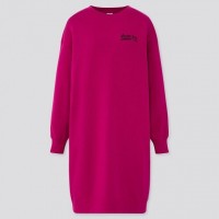 Áo đầm nữ dài Uniqlo WOMEN Urban Walls Sweat Long Sleeve Dress 